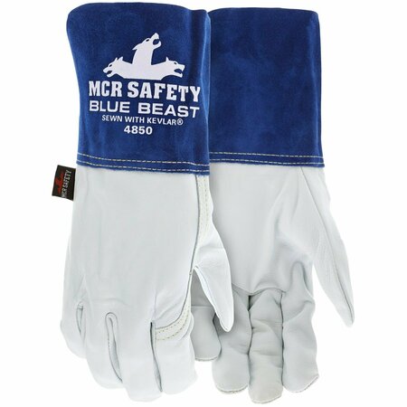 MCR SAFETY Gloves, Grain Goat Kevlar Mig/Tig Left Hand Only, 24PK 4850LH